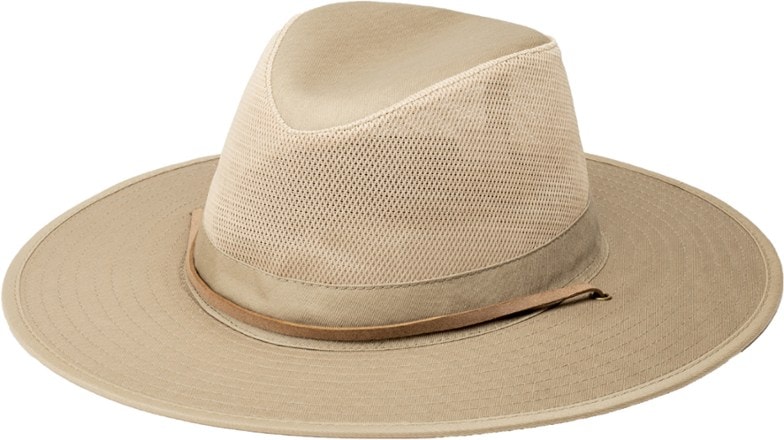 Side view of the AquaVent ProFlex sun hat, showcasing its wide brim and vented mesh crown.