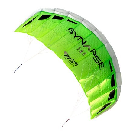 Velocity 140 Dual Line Foil Kite soaring in the sky during a sunny day.