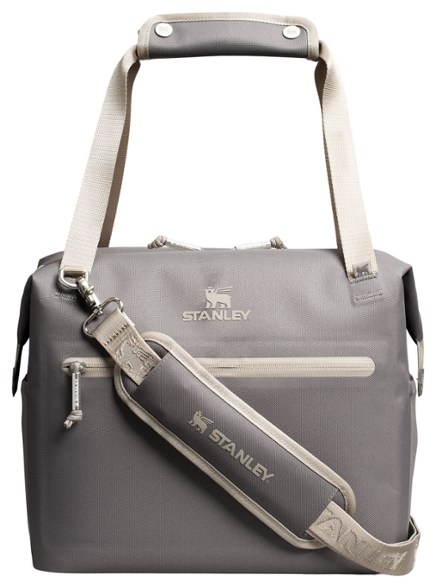 Close-up of the Stanley All-Day Insulated Cooler showcasing the padded handles and zipper.