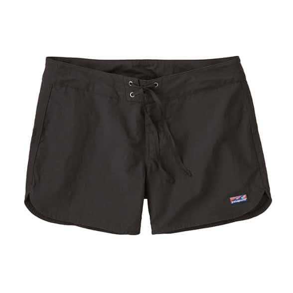 Front view of Ocean Breeze women's surf shorts, showcasing the fit and material.