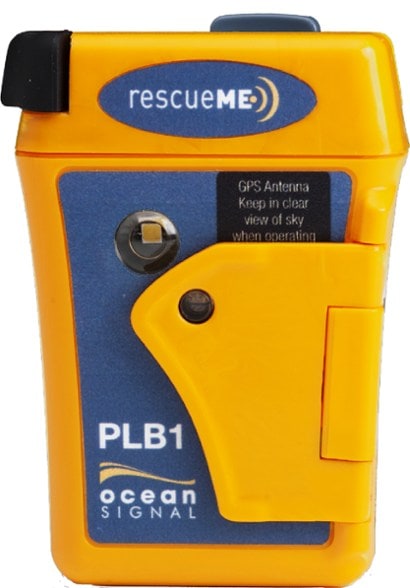 rescueME PLB1 personal locator beacon with GPS and antenna