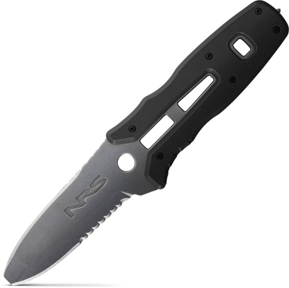RescuePro SAR Knife with quick-release sheath attached to PFD