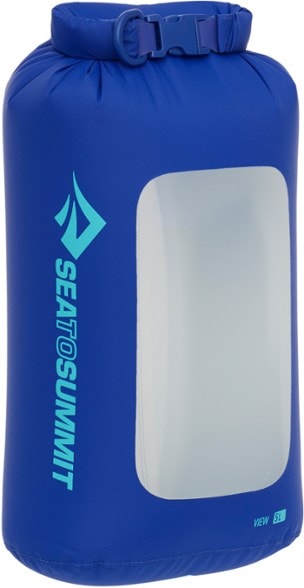 ClearView 5L dry bag showcasing transparent window feature from the front.