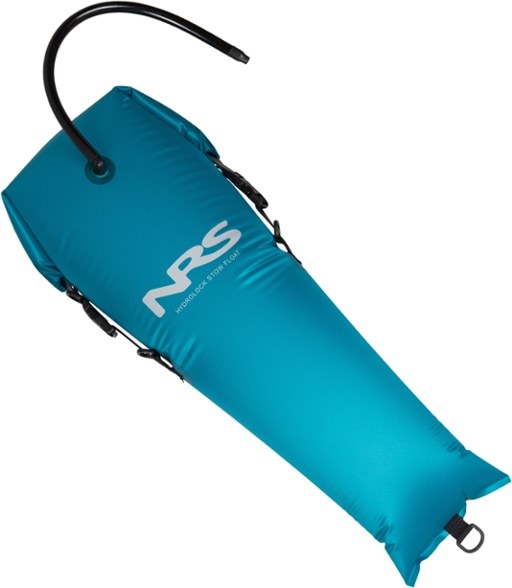 AquaGuard Kayak Float Bag with HydroLock closure, inflated and attached to a kayak