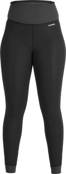 Front view of neoprene pants for women—lightweight, fitted, ideal for paddling