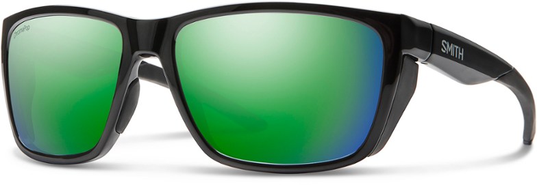 Angled view showing Megol® side shields and wraparound frame of the water sunglasses