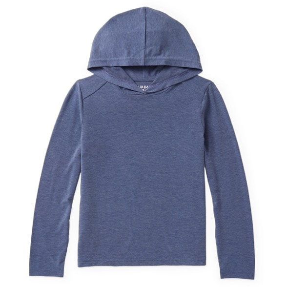 Front view of the kids UPF 50 hoodie worn during paddleboarding