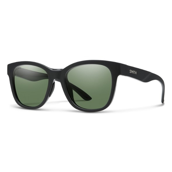 Caper ChromaPop sunglasses side profile showcasing vintage butterfly design and green polarized lenses