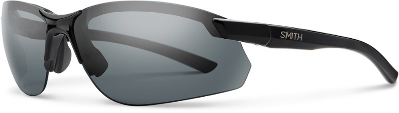 Side view of Smith Parallel Max 2 polarized sunglasses with blue mirror lenses