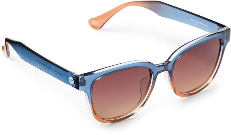 Miho polarized sunglasses displayed against a natural backdrop, highlighting their stylish design and light frame.