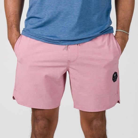 Men's quick-dry swim shorts in a vibrant blue, featuring an elastic waistband and drawcord, perfect for watersports.