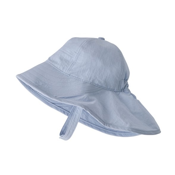 Patagonia Kids Sun Protection Hat showcasing its wide brim and adjustable chin strap, perfect for infants outdoors.