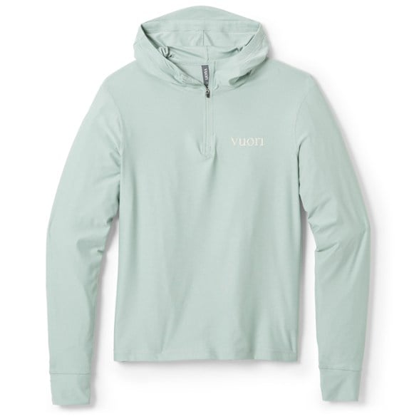 Men's UPF hoodie in action during watersports, showcasing sun protection and moisture-wicking features