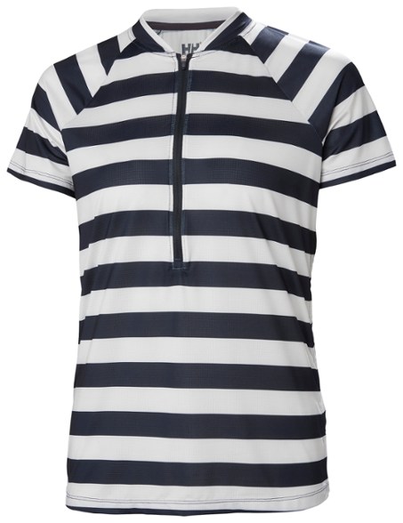 Front view of the Marinex quick-dry t-shirt showcasing the half-zip and marine style apparel