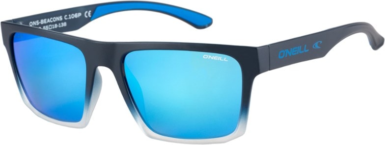 Front view of HYDROFREAK Beach Pro 2.0 sunglasses in silver tint, showing wide square lens shape ideal for beach sunglasses.