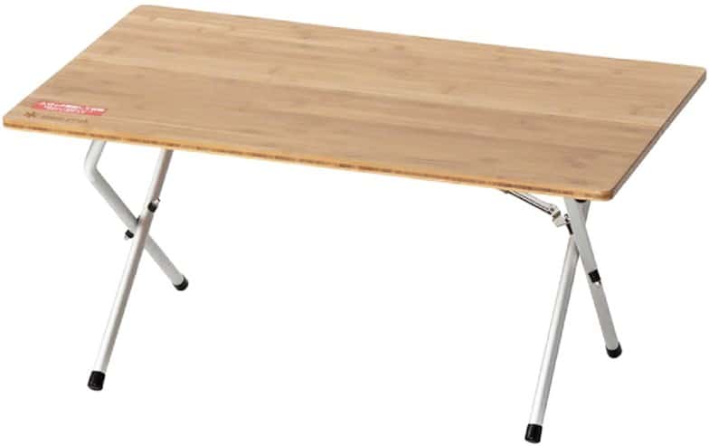 Lightweight camping table set up for a family picnic