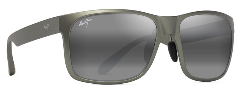 Front view of Maui Jim Red Sands sunglasses showing medium fit and neutral grey lens