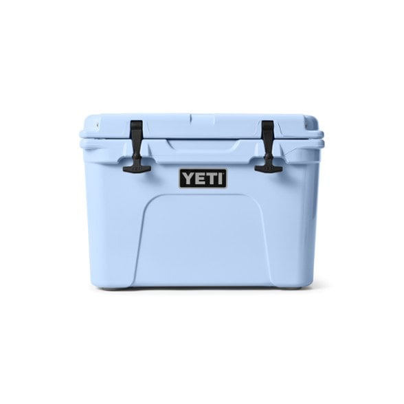 YETI Tundra 35 cooler open, showing interior space for drinks and dry goods