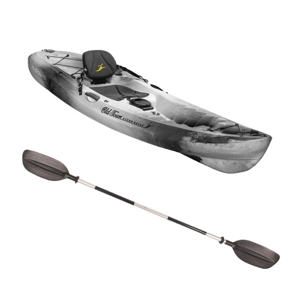 Malibu 9.5 sit-on-top kayak on calm waters, showcasing its stable hull design