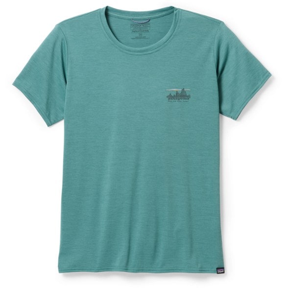 Front view of Patagonia Women's Capilene Cool Daily T-Shirt in vibrant color, perfect for hiking.