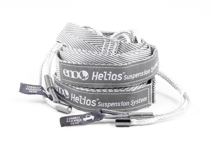 Helios Ultralight hammock suspension system with Silverlite™ cord in use during camping