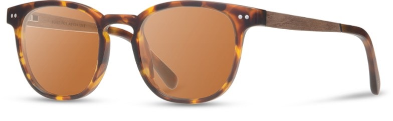 Side view of TimberTrail Retro Eco Polarized Sunglasses, showcasing the natural wood sunglasses temples and dark polarized lenses.