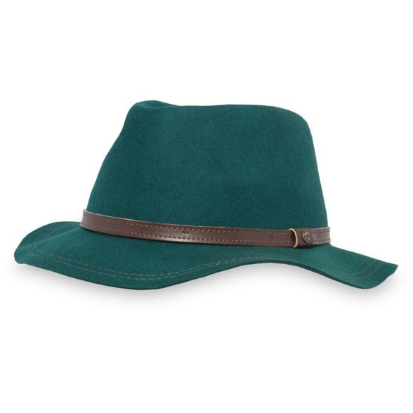 Front view of Tessa sun hat for women showing floppy brim and decorative band