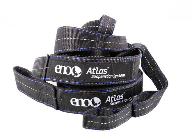 Hammock straps wrapped around a tree demonstrating tree hammock setup for backpacking