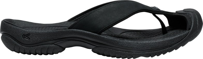 KEEN Waimea H2 flip-flops on a rocky surface showcasing their grip.