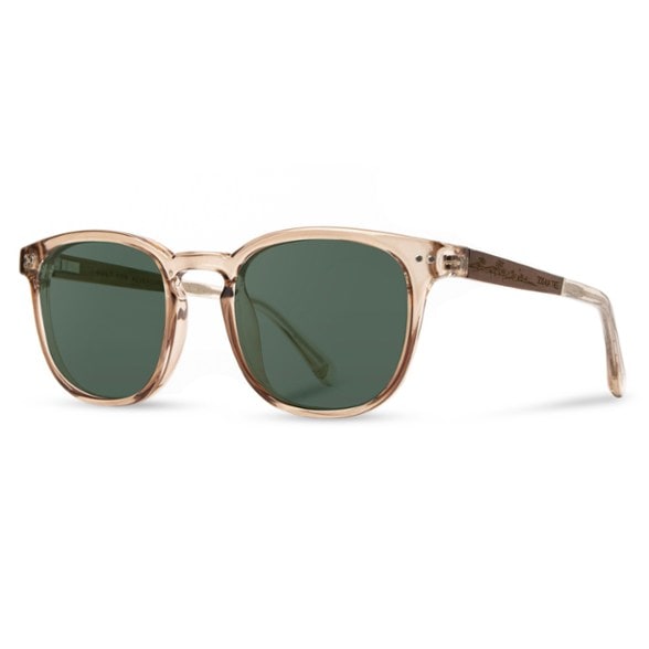VistaTrail sunglasses front angle showing crystal green polarized lenses for outdoor eyewear lovers.
