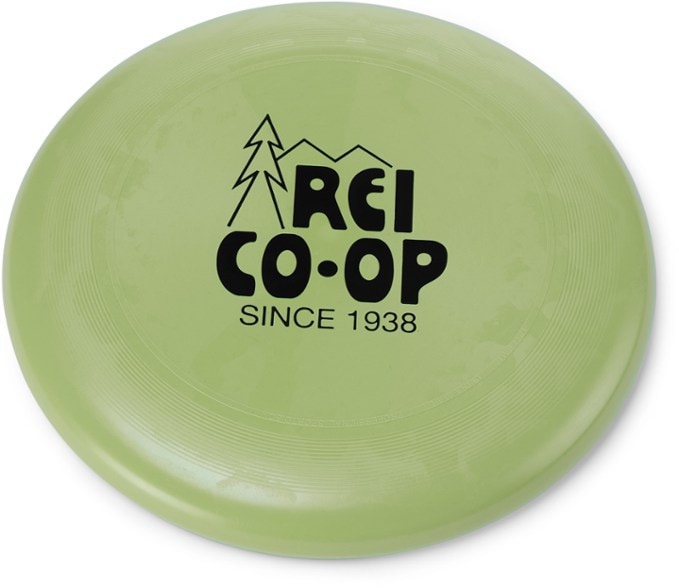 Close-up of a recycled flying disc with vibrant colors, perfect for outdoor play