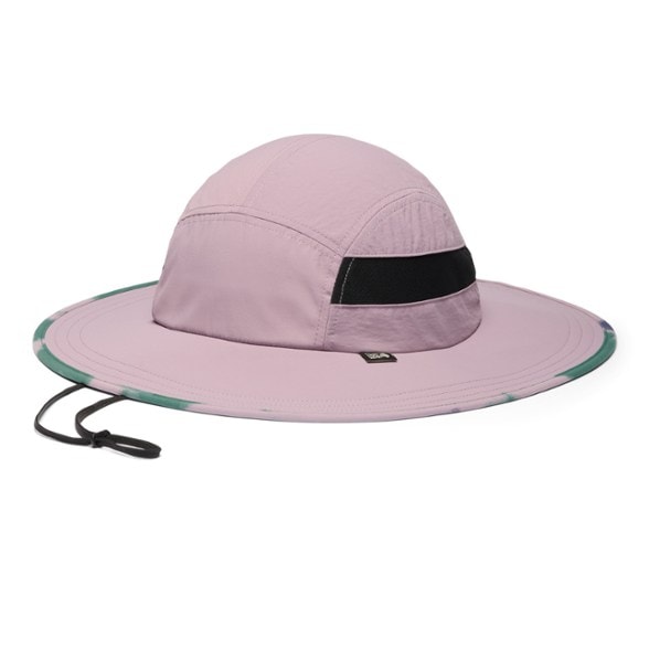 Front view of the Stryder UPF 50 sun hat showing wide brim and mesh sides