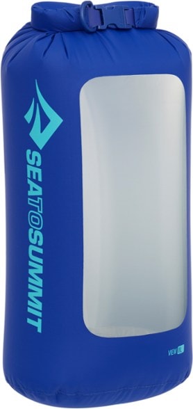 Clear View Lightweight Dry Bag - 8L from the front, showing transparent window and strap.