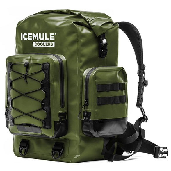 TrailRanger XT soft cooler side view showing waterproof cargo pockets and webbing
