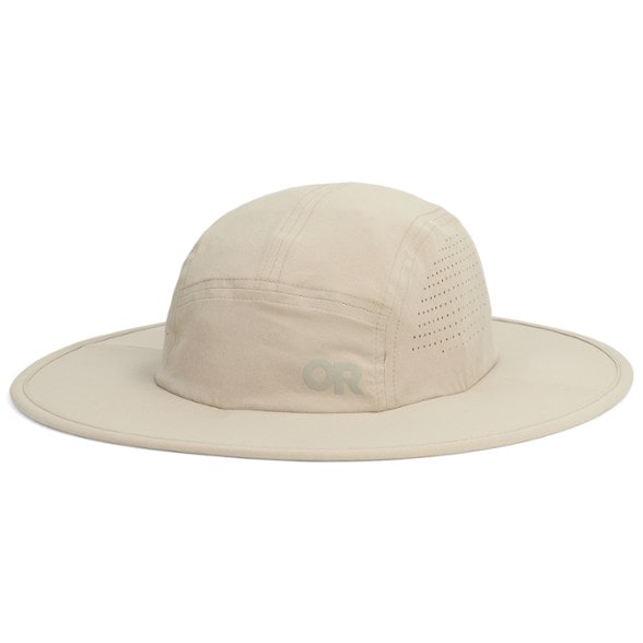 Close-up of Swift Lite sun hat with adjustable strap and wide brim for sun protection