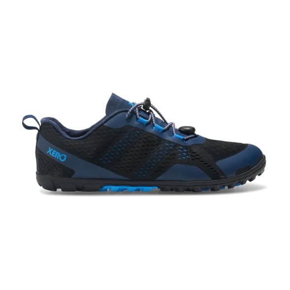 Aqua X Quick-Dry Water Shoes for Men showcasing adjustable laces and open mesh design near a lake.