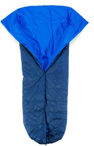SparkLite hammock quilt laid flat showing full unfolded dimensions