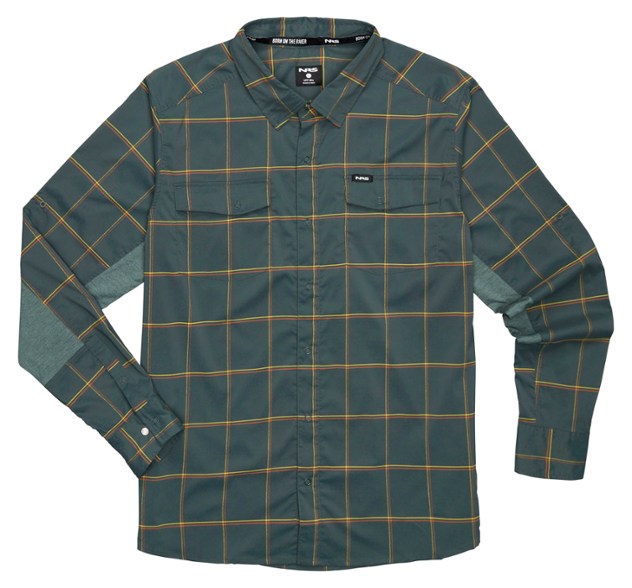 NRS quick-dry long sleeve shirt for men, showcasing its breathable fabric and stretch panels.