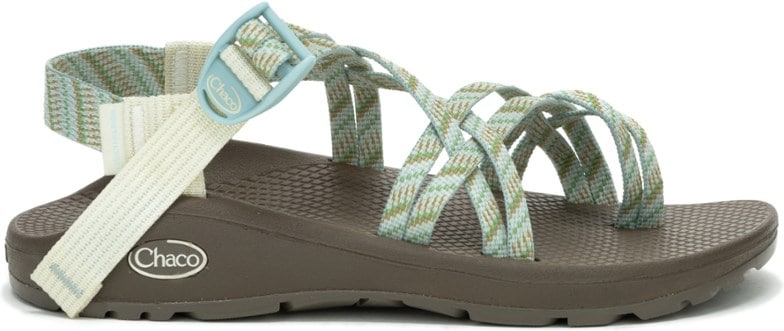 Side profile of DriftCloud X2 showing double Z-strap fit and open toe ideal for summer hikes.
