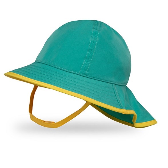 Infant sun hat with UPF 50+ protection, perfect for beach trips