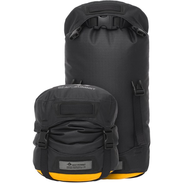 Evac Performance Compression Dry Bag showcasing its waterproof features during a kayaking trip.