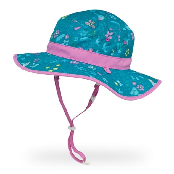 Reversible kids boonie hat showing front and back for adjustable looks.