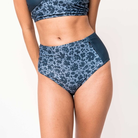 Nani Swimwear Zip Pocket Swimsuit Bottoms for women, side view with zip pocket visible