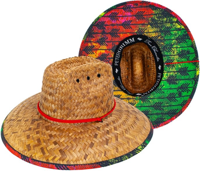 Front view of the Hoguera Premium Sun Shield Hat with a wide brim, perfect for beach outings.