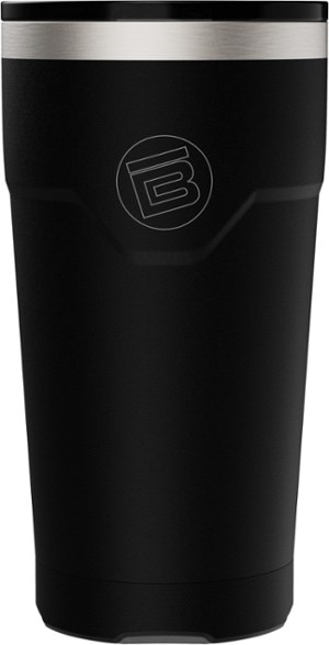 Top-down view of the insulated stainless steel tumbler with lid placed on a paddle board during kayaking.