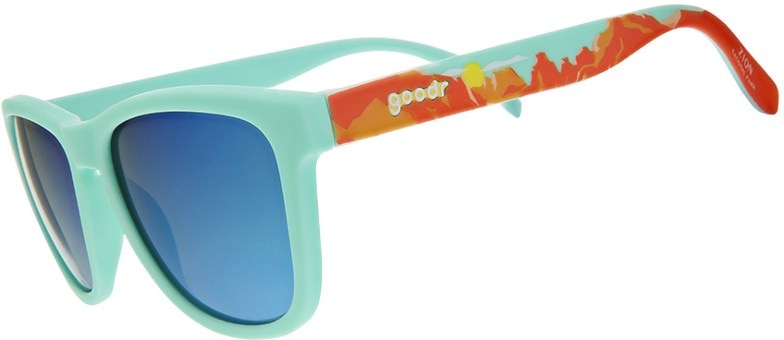 Zion Adventure Polarized Sunglasses showcasing their sleek design during a hiking trip.