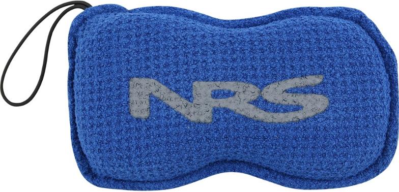 Premium marine cleaning sponge removing saltwater stains from a boat hull