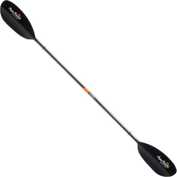 Close-up of Manta Ray carbon kayak paddle showing Posi-Lok ferrule adjustment mechanism
