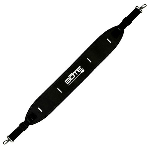 Paddle board sling strap showcased with adjustable feature and rubber mesh backing.