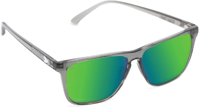 Fast Lanes polarized sunglasses on a hiker, showcasing fit and lens clarity
